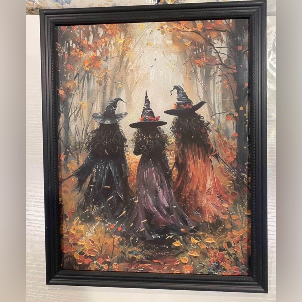 Three Witches in the Woods 8x10” framed wall/leaner print